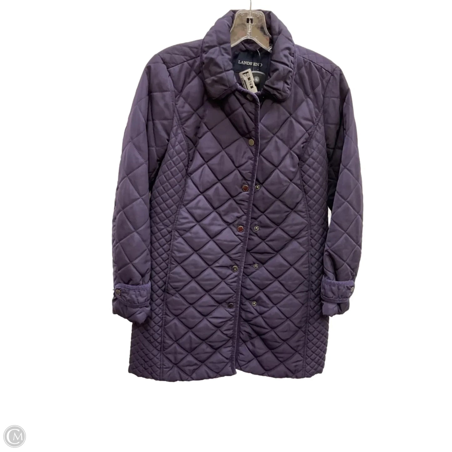 Coat Puffer & Quilted By Lands End In Purple, Size: 2p