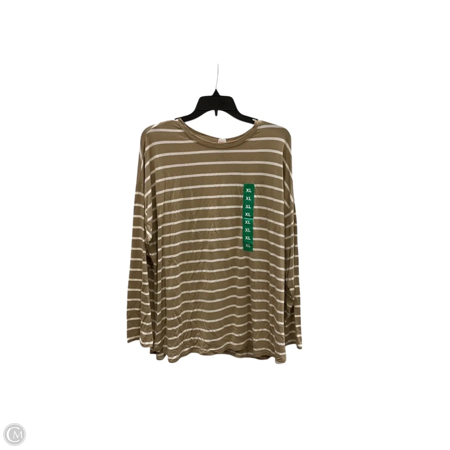 Top Long Sleeve Basic By Gap In Striped Pattern, Size: Xl