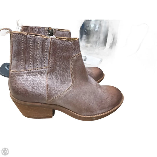 Boots Ankle Heels By Crown Vintage In Brown, Size: 11