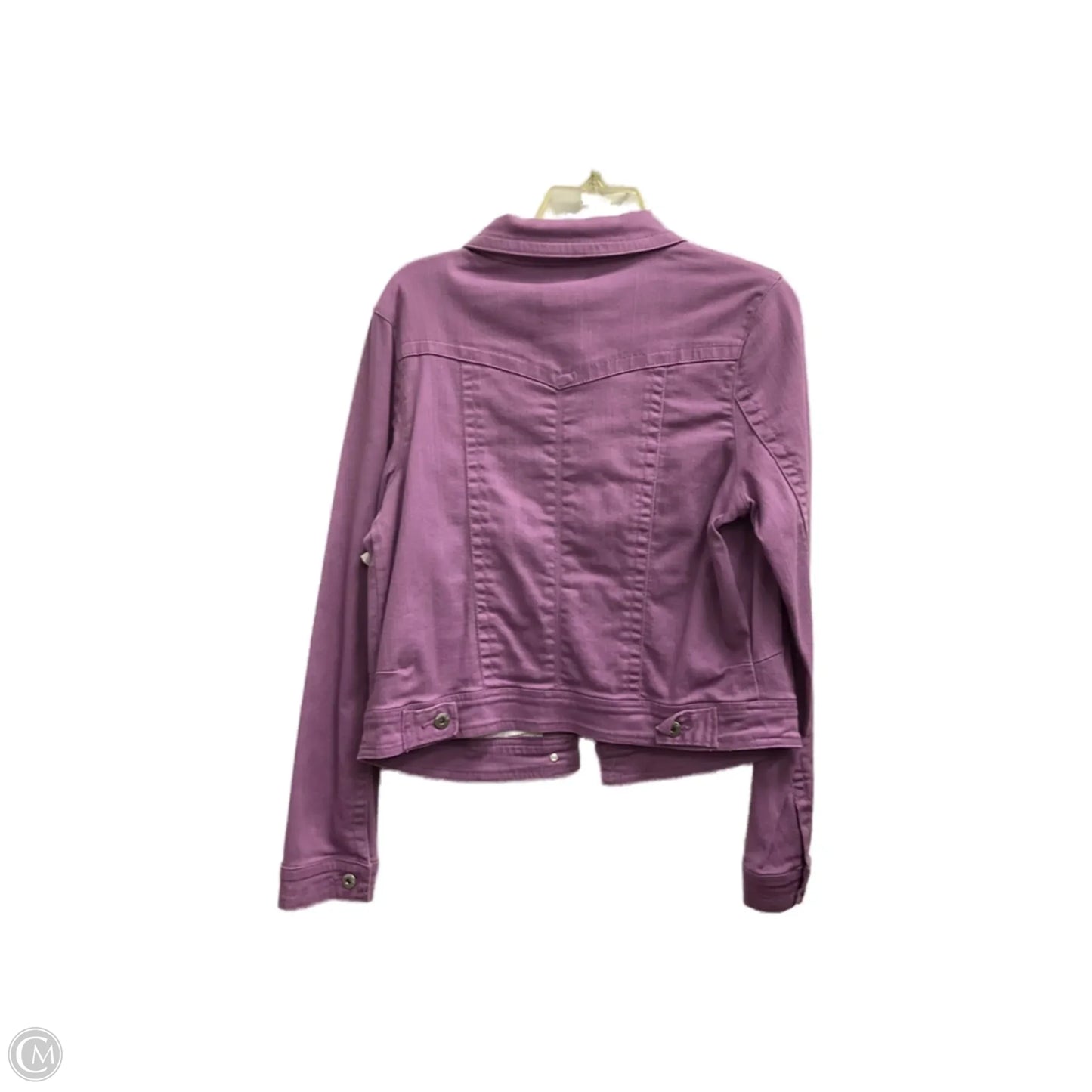 Jacket Denim By One World In Purple Denim, Size: L