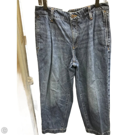 Jeans Wide Leg By Banana Republic In Blue Denim, Size: 10