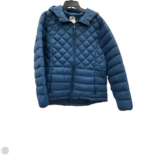 Coat Puffer & Quilted By Zero Xposure In Blue, Size: Xl