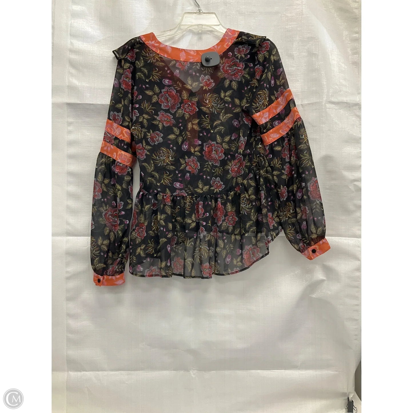 Blouse Long Sleeve By Cmb In Floral Print, Size: S