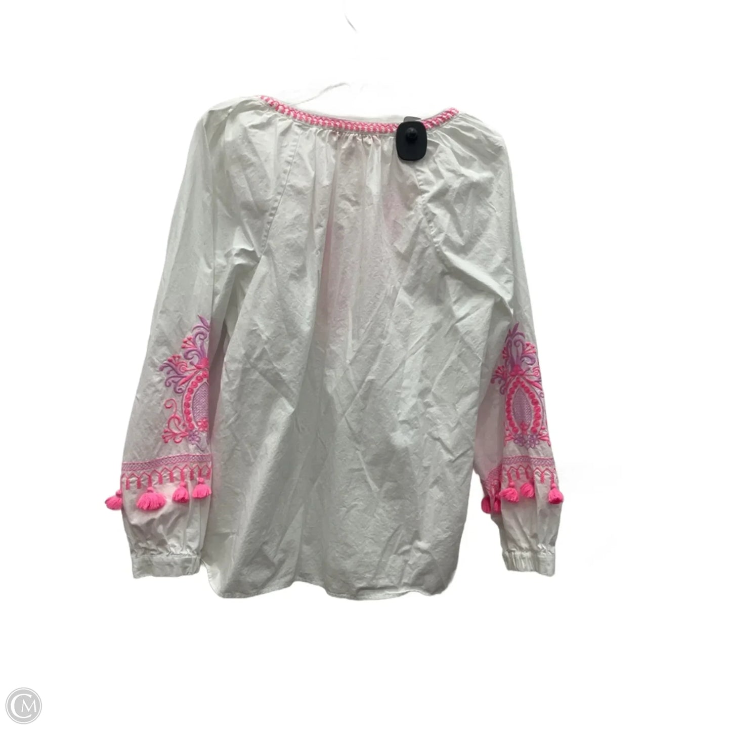 Top Long Sleeve Designer By Lilly Pulitzer In White, Size: L