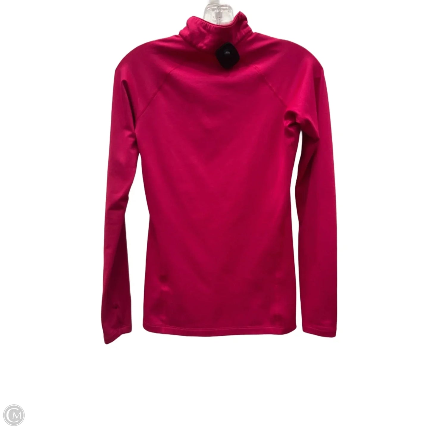 Athletic Top Long Sleeve Collar By Nike Apparel In Pink, Size: S