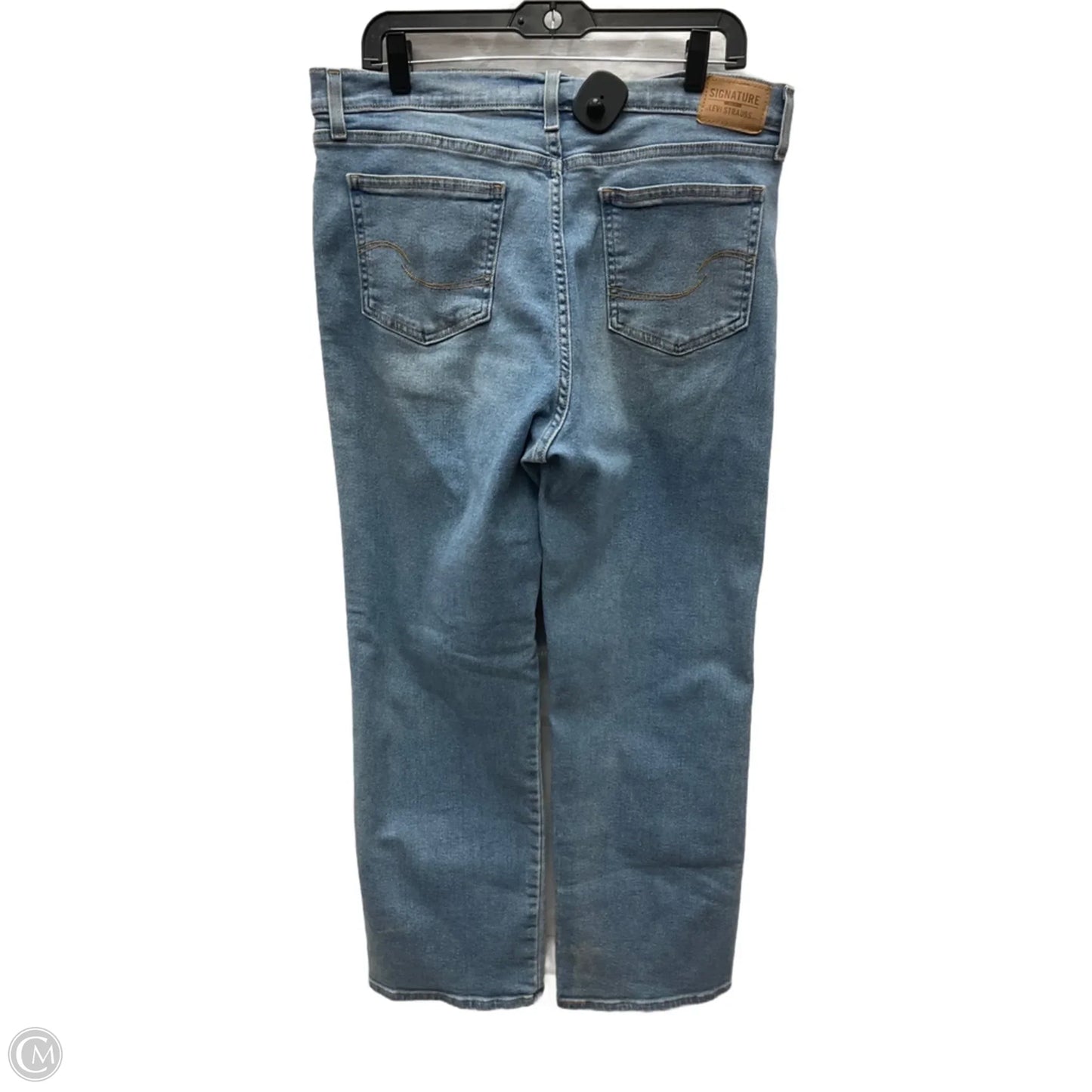 Jeans Straight By Levis In Blue Denim, Size: 14