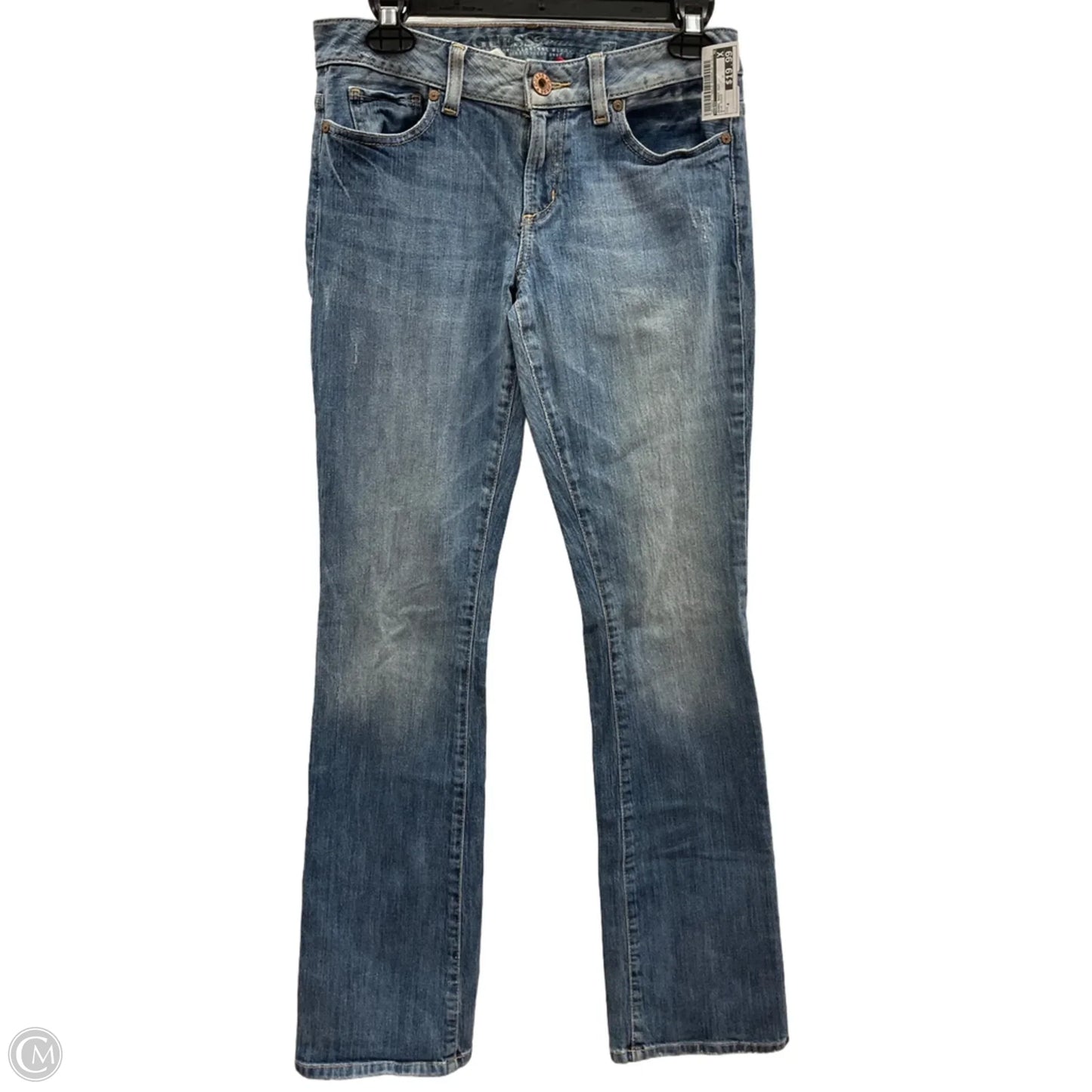 Jeans Boot Cut By Guess In Blue Denim, Size: 4
