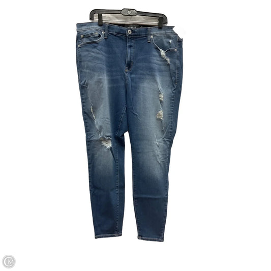 Jeans Skinny By Torrid In Blue Denim, Size: 20