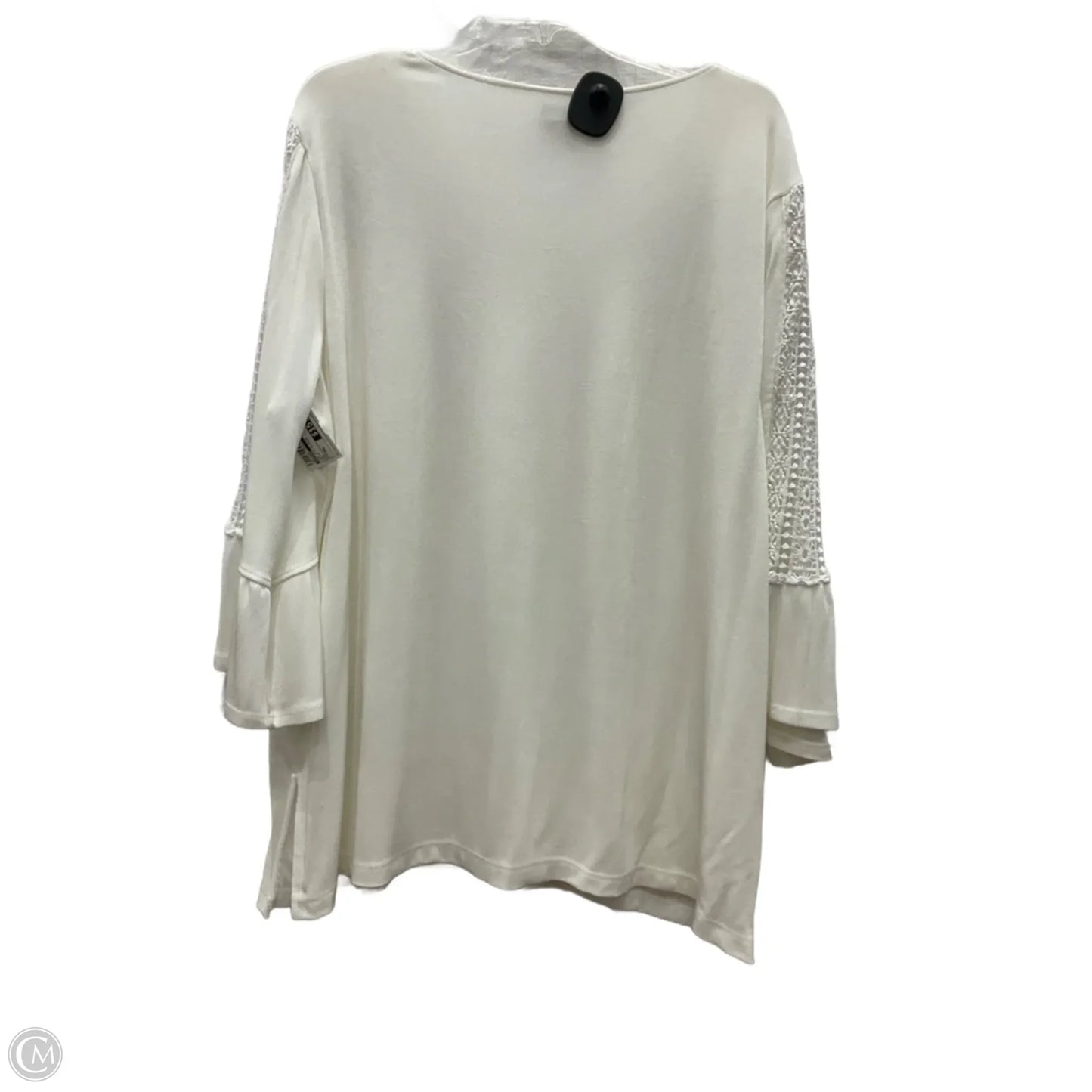 Top 3/4 Sleeve By Chicos In White, Size: Xxl