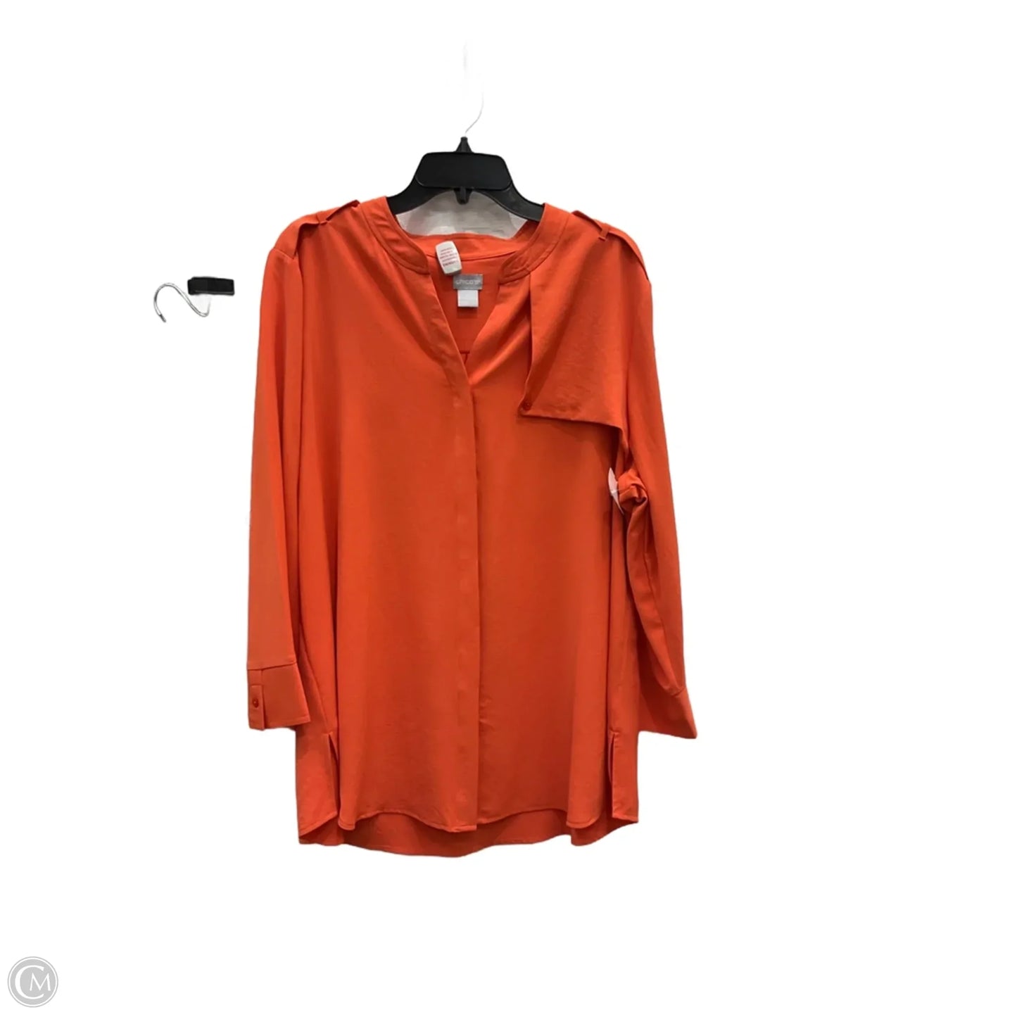 Top Long Sleeve By Chicos In Orange, Size: Xxl