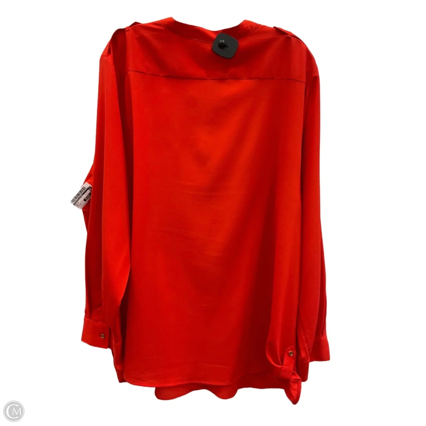 Top Long Sleeve By Calvin Klein In Orange, Size: 2x