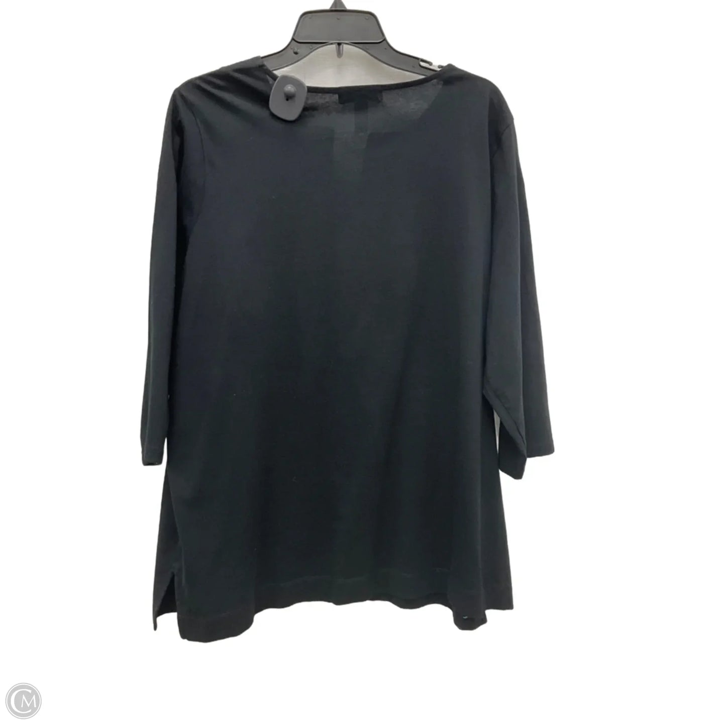 Top 3/4 Sleeve By Lauren By Ralph Lauren In Black, Size: 2x