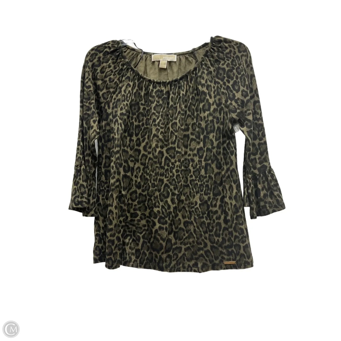 Top 3/4 Sleeve By Michael By Michael Kors In Animal Print, Size: S