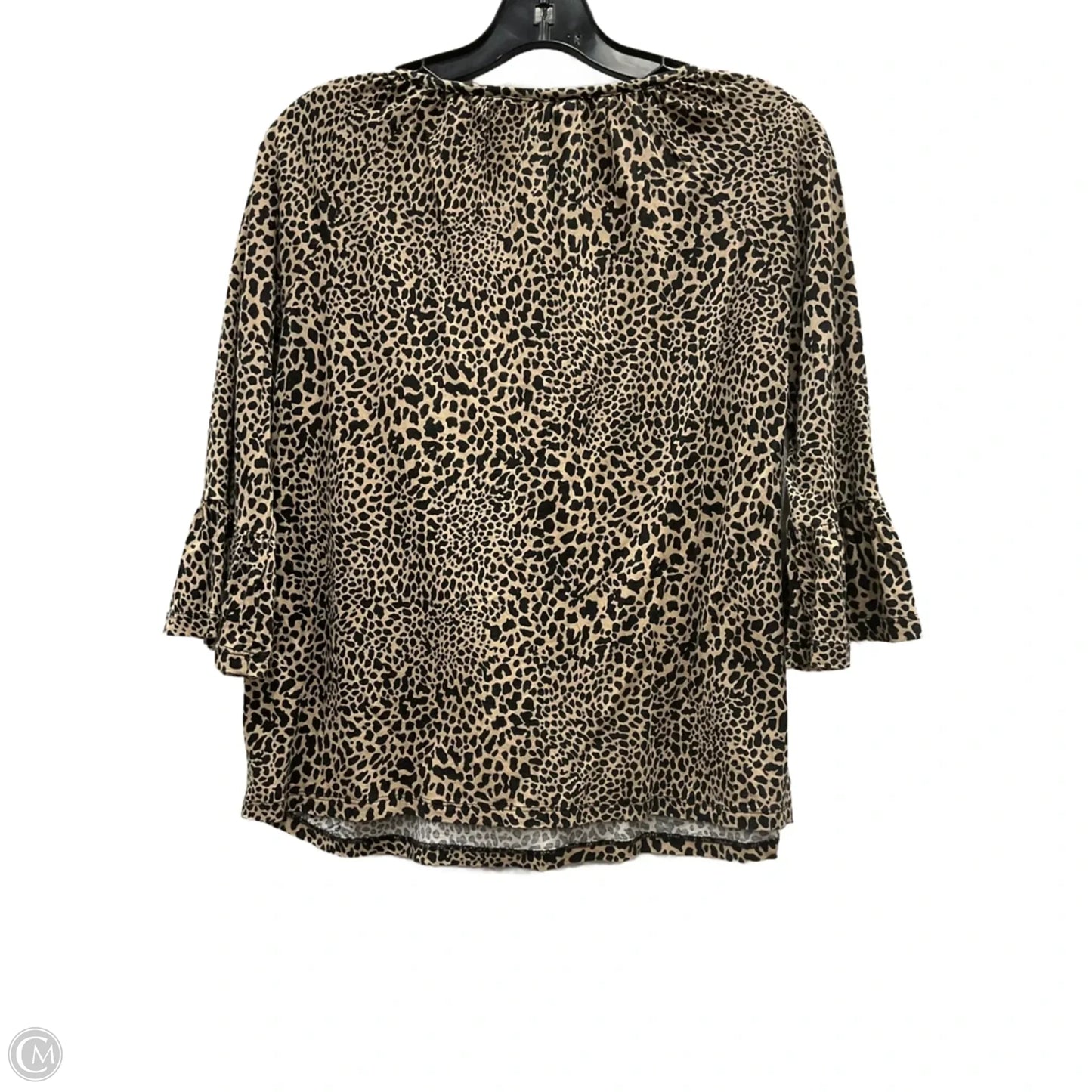 Top 3/4 Sleeve By Michael By Michael Kors In Animal Print, Size: S