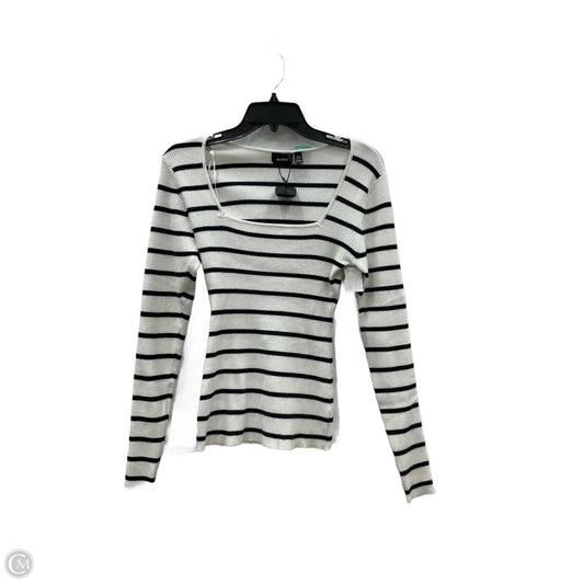 Top Long Sleeve By Rd Style In Striped Pattern, Size: M