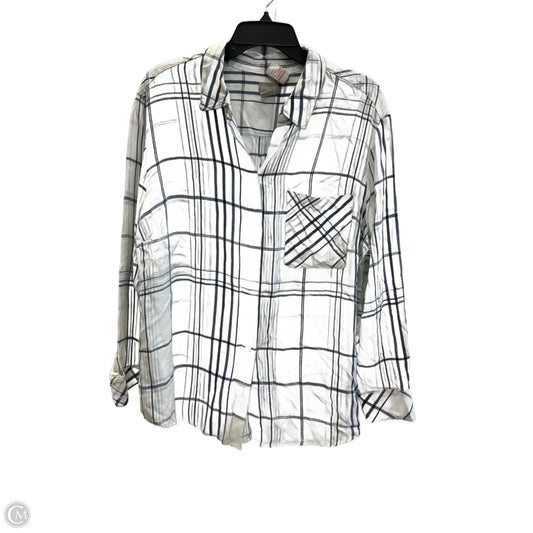 Blouse Long Sleeve By Chicos In Maroon, Size: Xl