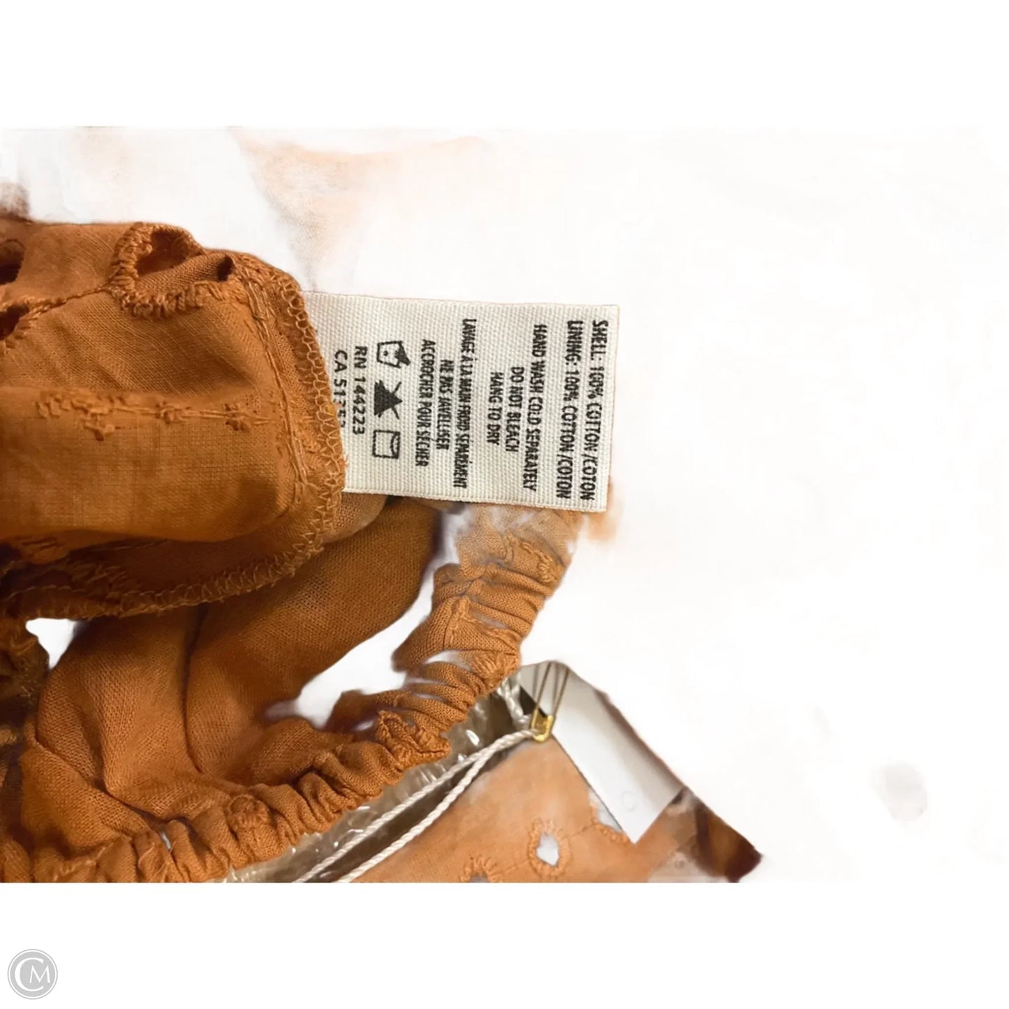 Top Long Sleeve By Bishop + Young In Orange, Size: S