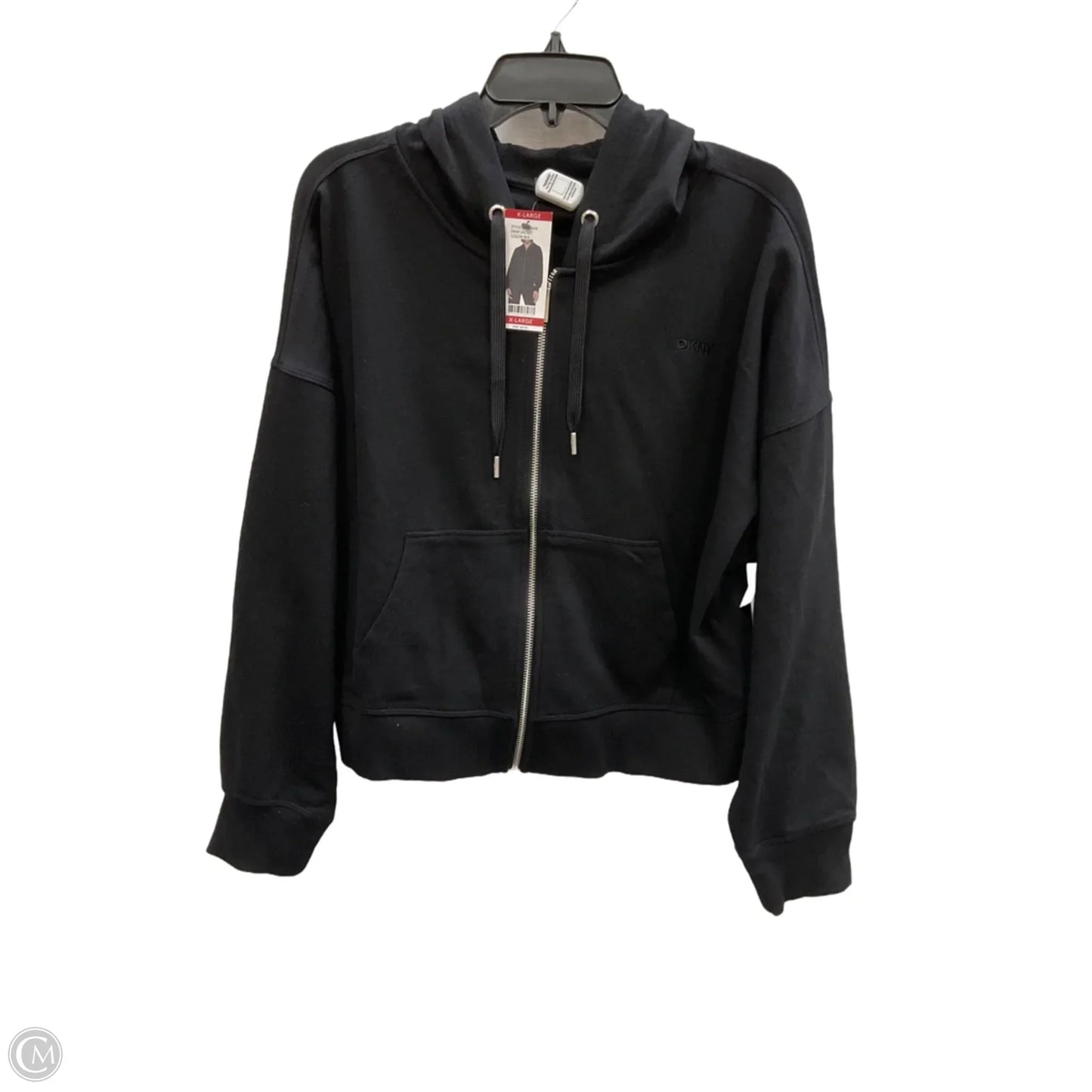 Jacket Fleece By Dkny In Black, Size: Xl