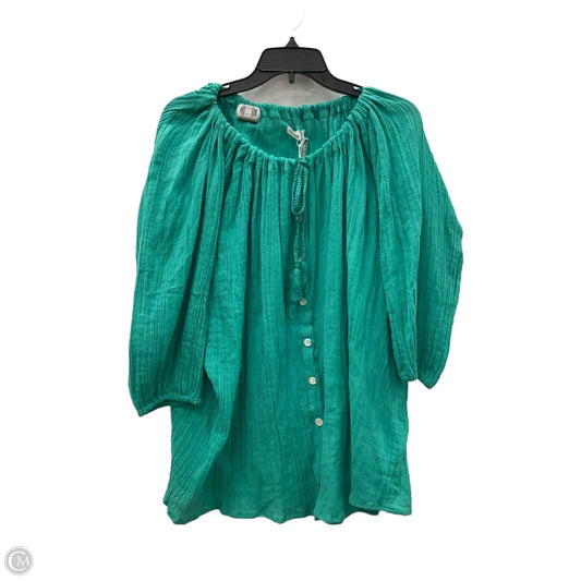 Top Long Sleeve By Vitamin A In Green, Size: L