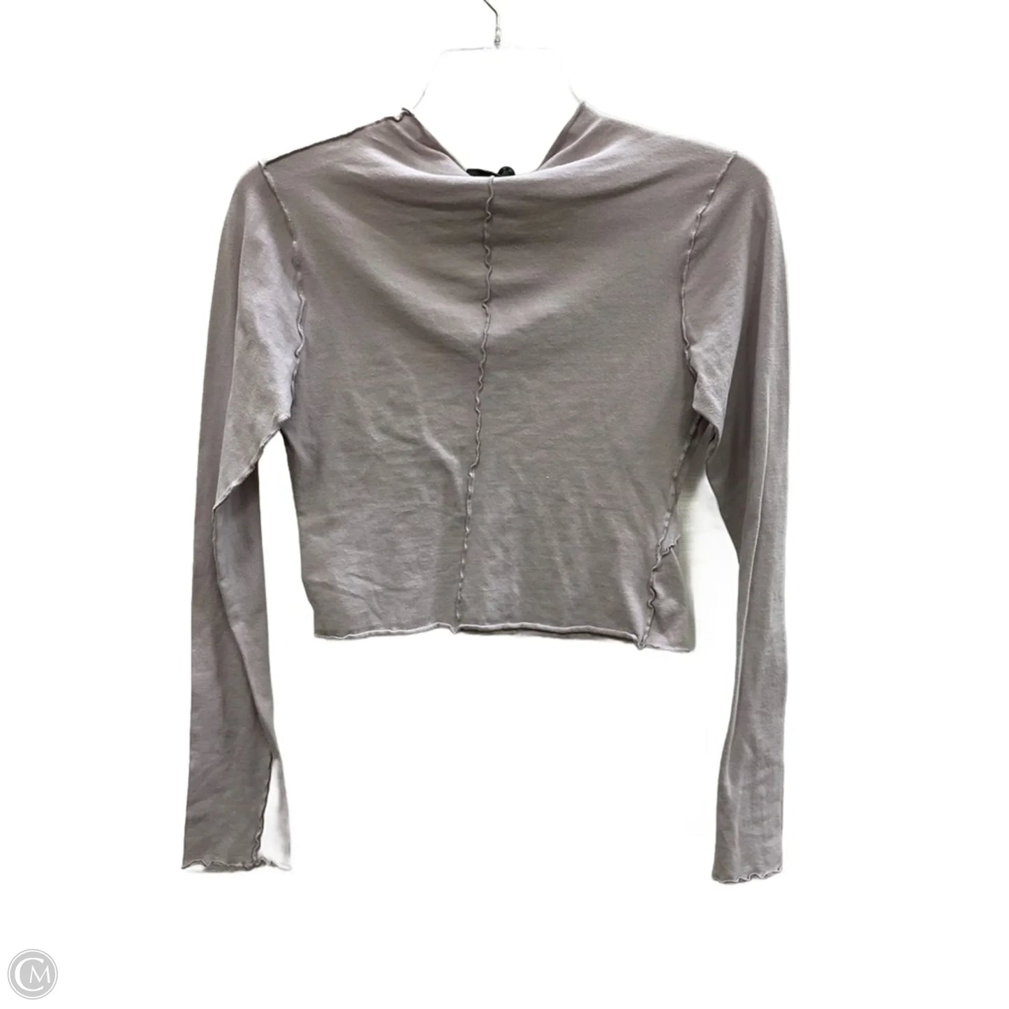 Top Long Sleeve Basic By Good American In Purple, Size: Xs