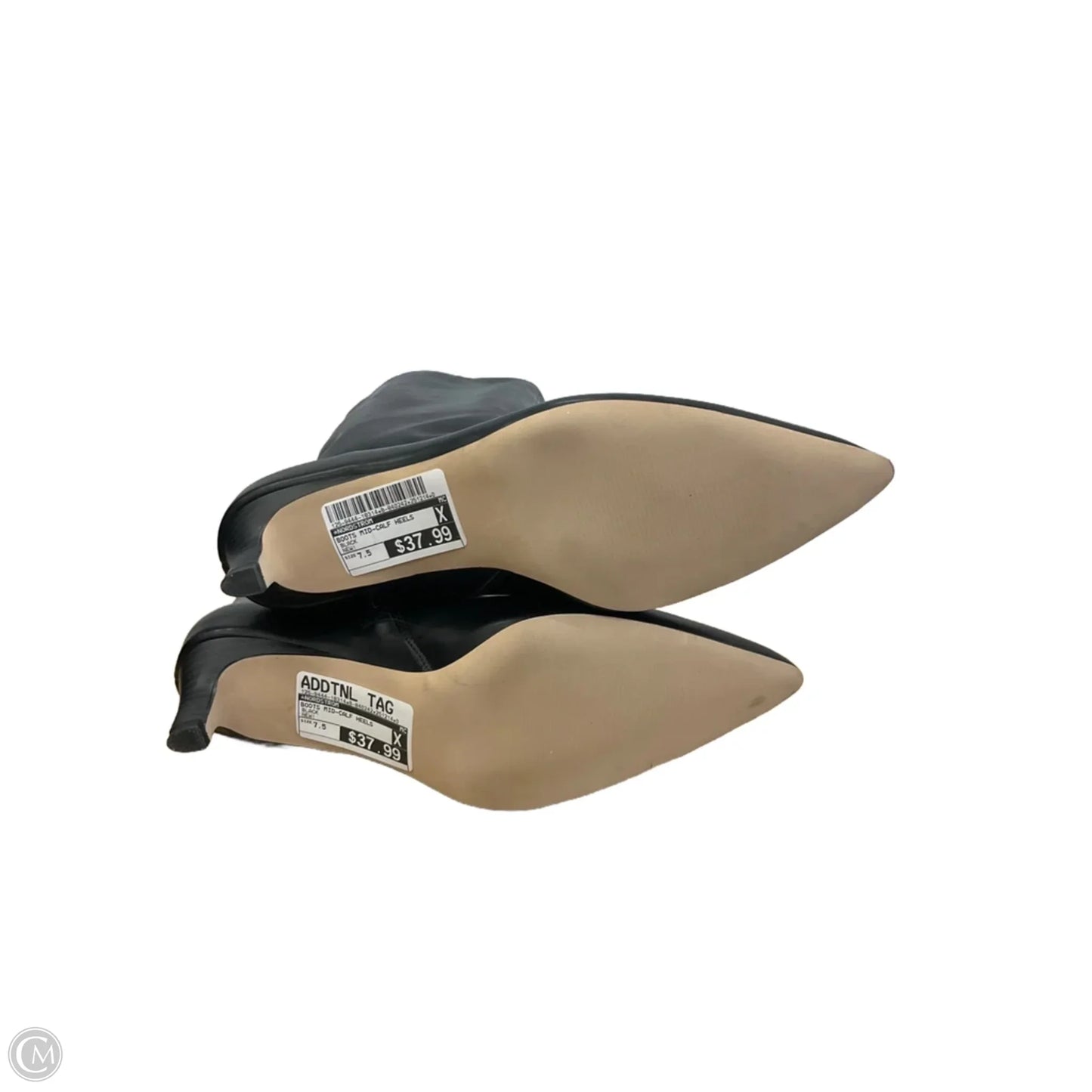 Boots Mid-calf Heels By Nordstrom In Black, Size: 7.5