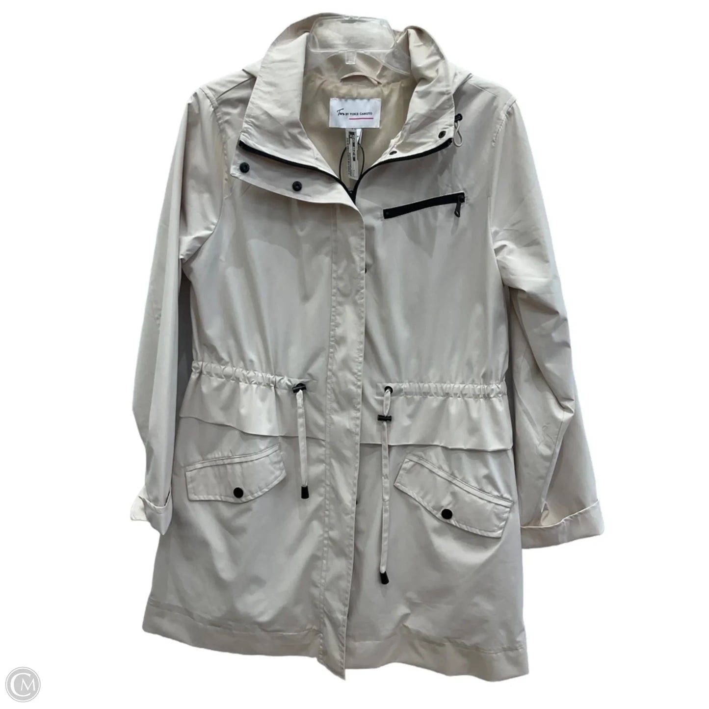 Coat Raincoat By Vince Camuto In Cream, Size: S