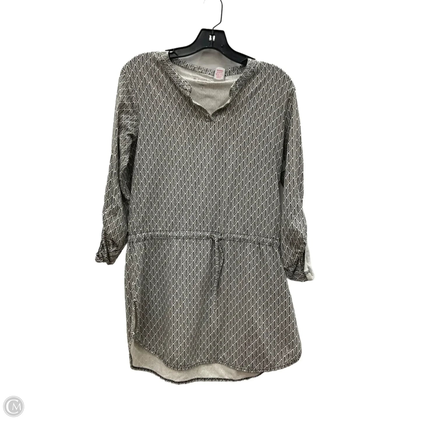 Athletic Top Long Sleeve Collar By Coolibar In Black & White, Size: S