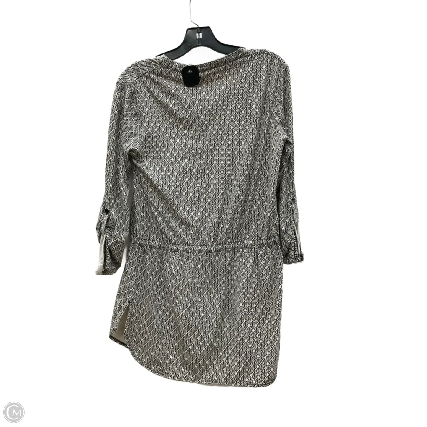 Athletic Top Long Sleeve Collar By Coolibar In Black & White, Size: S