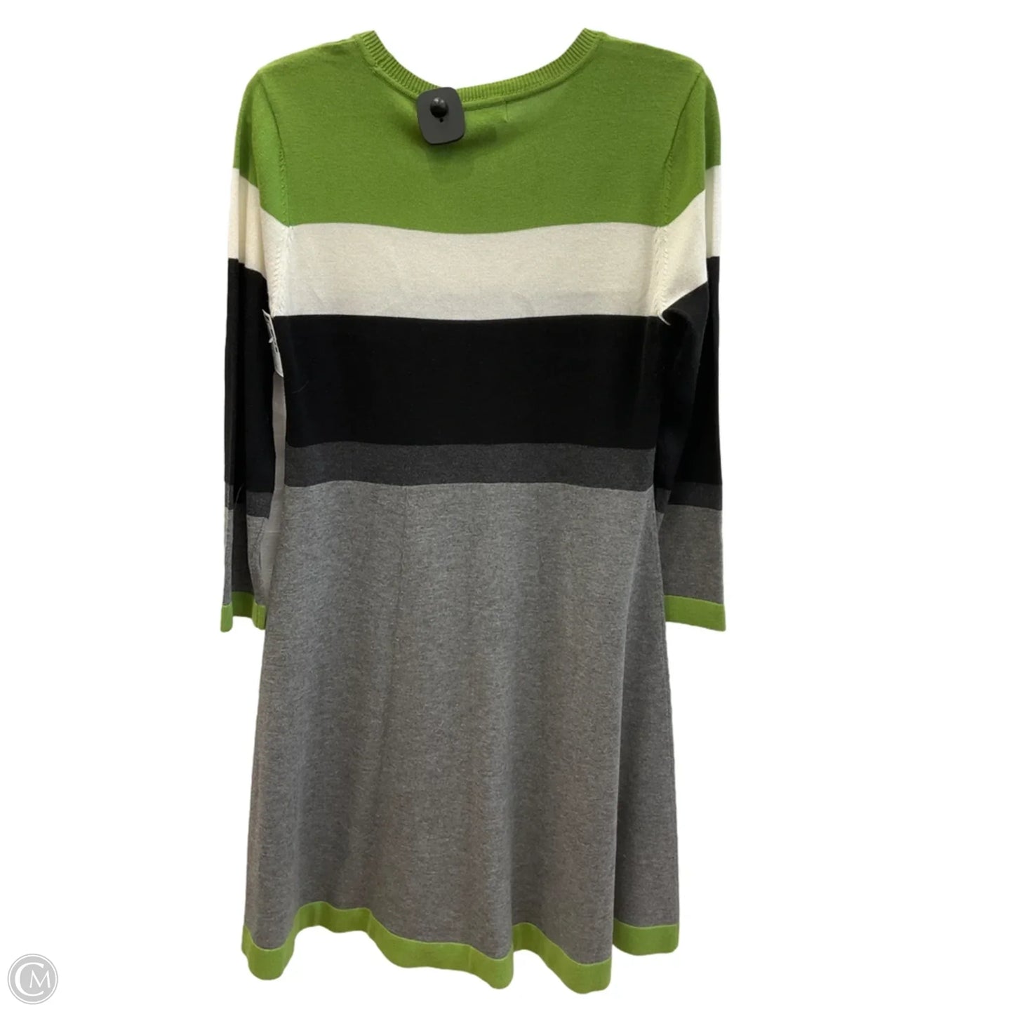 Dress Sweater By Jessica Howard In Black & Green, Size: M