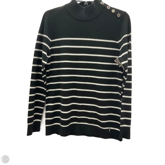 Top Long Sleeve By Calvin Klein In Striped Pattern, Size: M