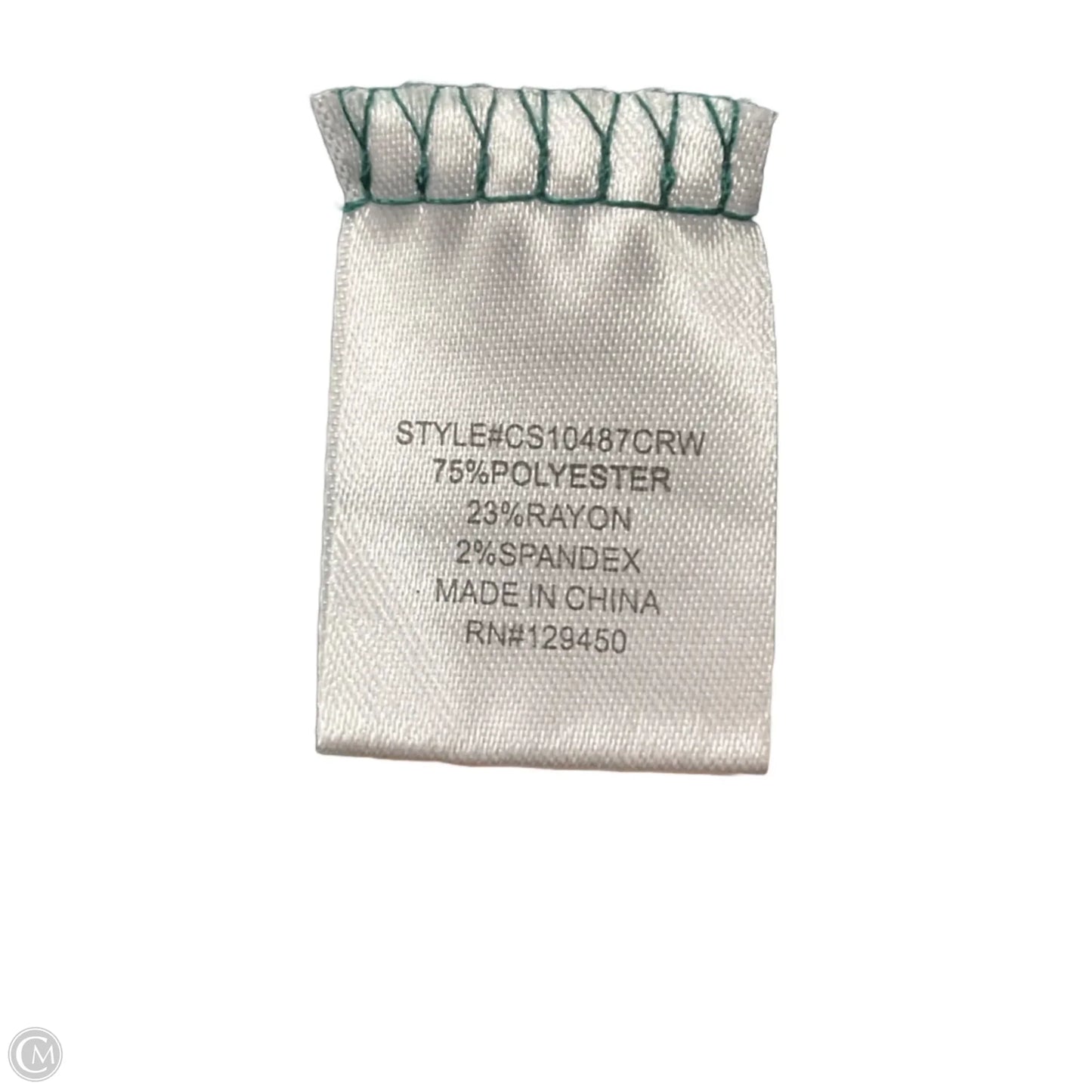 Top 3/4 Sleeve By Fred David In Green, Size: 1x