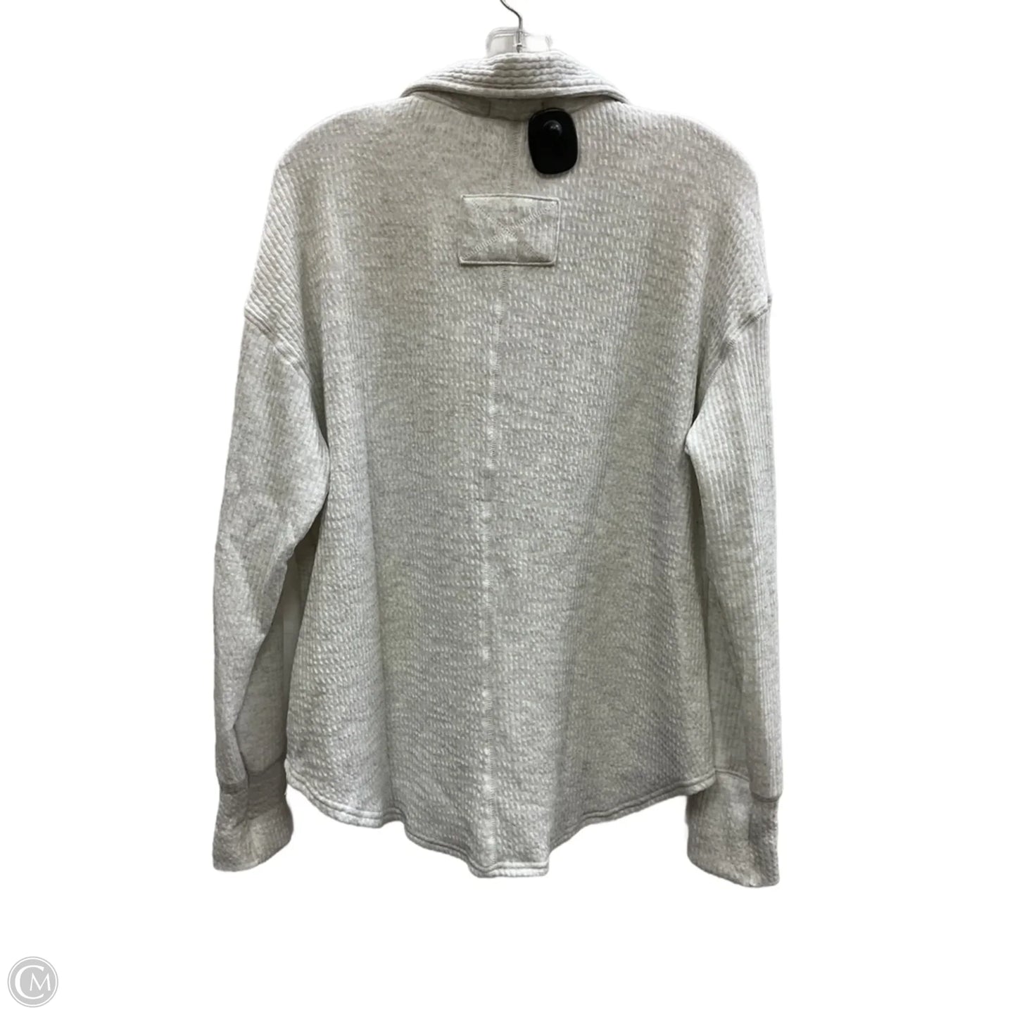 Blouse 3/4 Sleeve By Ultra Flirt In Grey, Size: M