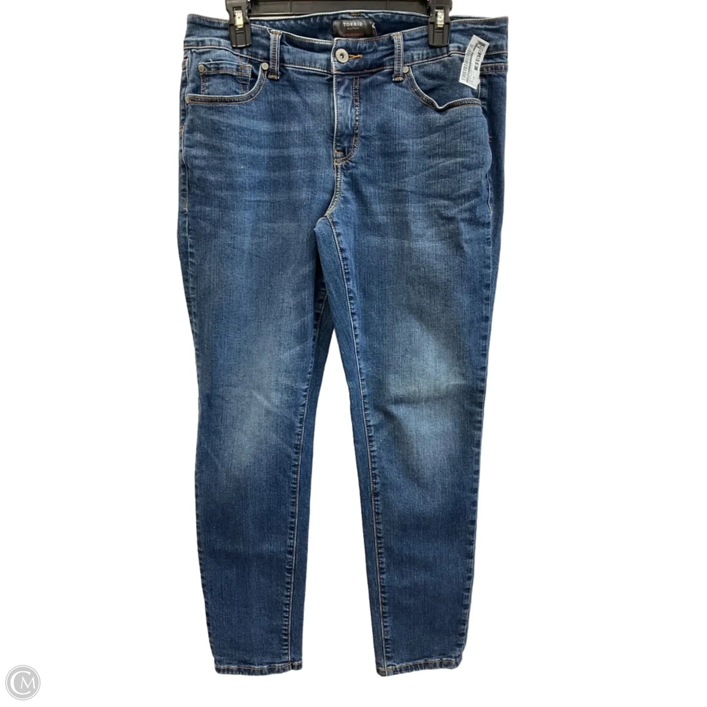 Jeans Straight By Torrid In Blue Denim, Size: 10