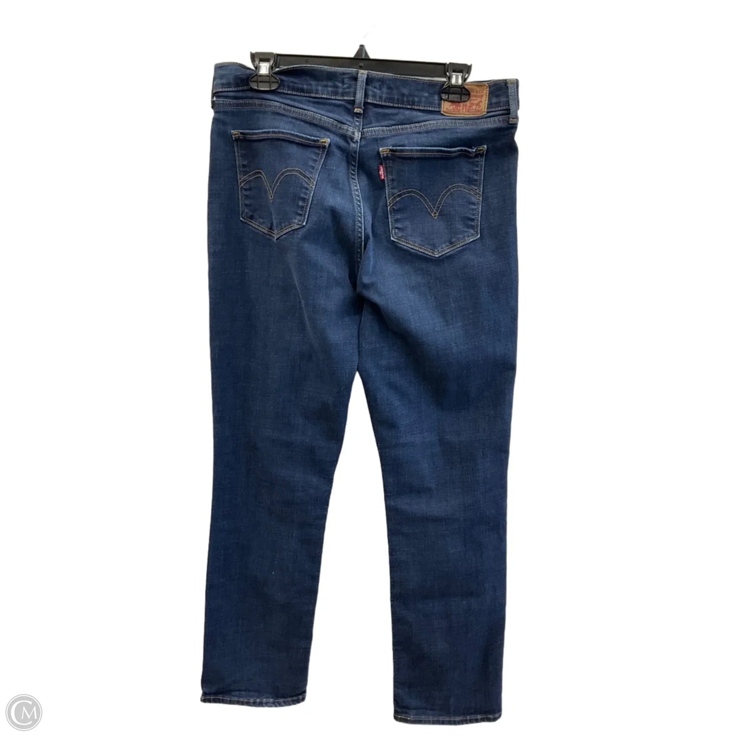 Jeans Straight By Levis In Blue Denim, Size: 12