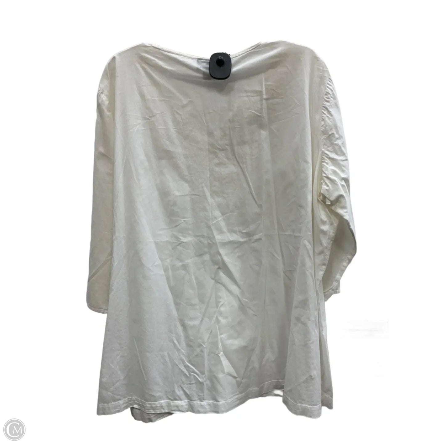 Top 3/4 Sleeve By J. Jill In White, Size: 2x