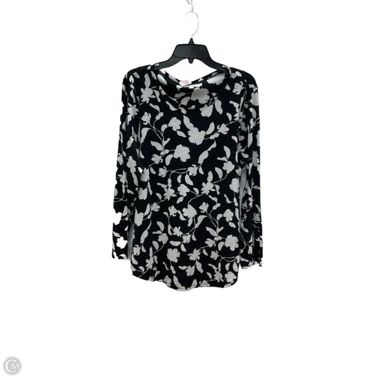 Top Long Sleeve By Chicos In Black & White, Size: Xxl