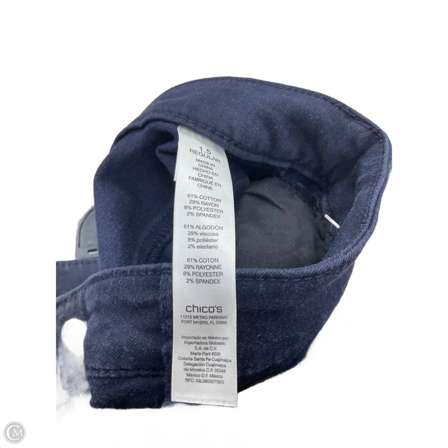 Pants Leggings By Chicos In Blue, Size: 10