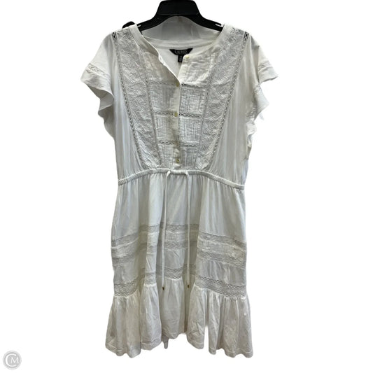 Dress Casual Midi By Lauren By Ralph Lauren In White, Size: L