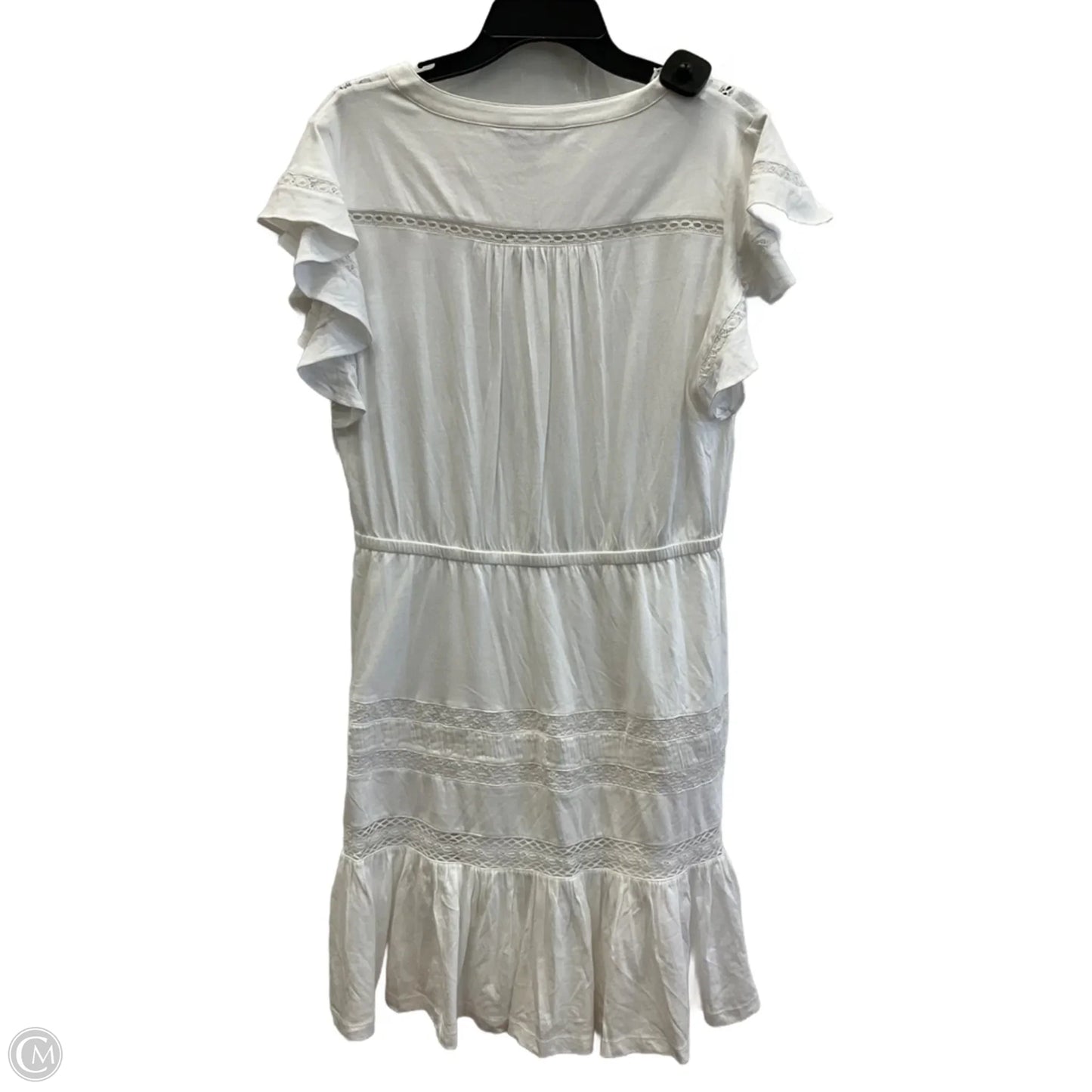 Dress Casual Midi By Lauren By Ralph Lauren In White, Size: L