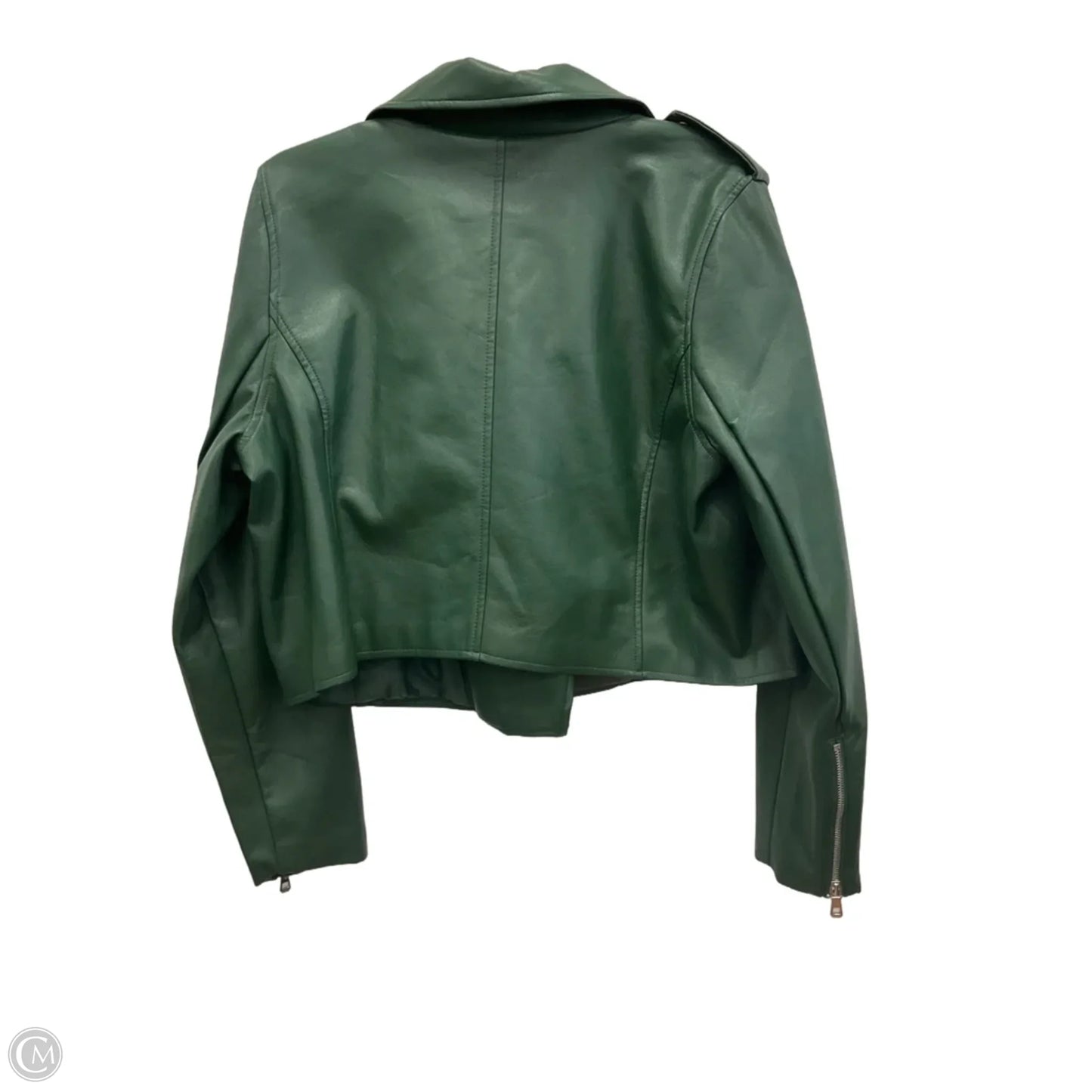 Jacket Moto By Eloquii In Green, Size: Xl