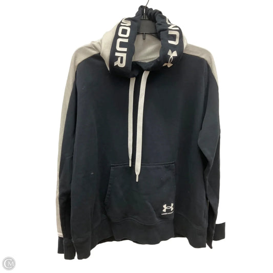 Athletic Sweatshirt Hoodie By Under Armour In Black, Size: Xl