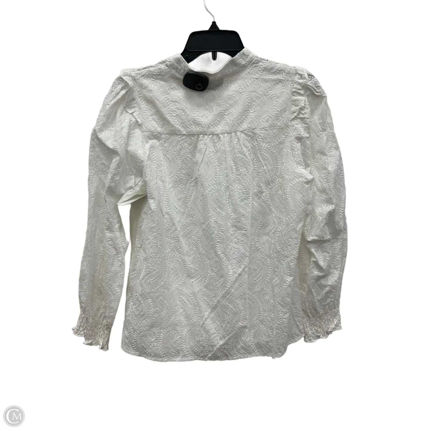 Blouse Long Sleeve By Frnch In White, Size: S