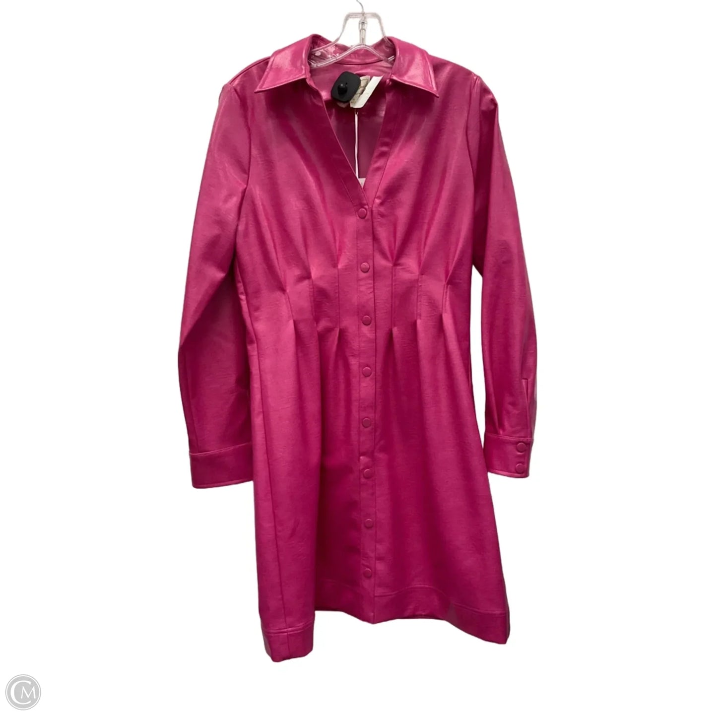 Coat Peacoat By Clothes Mentor In Pink, Size: L