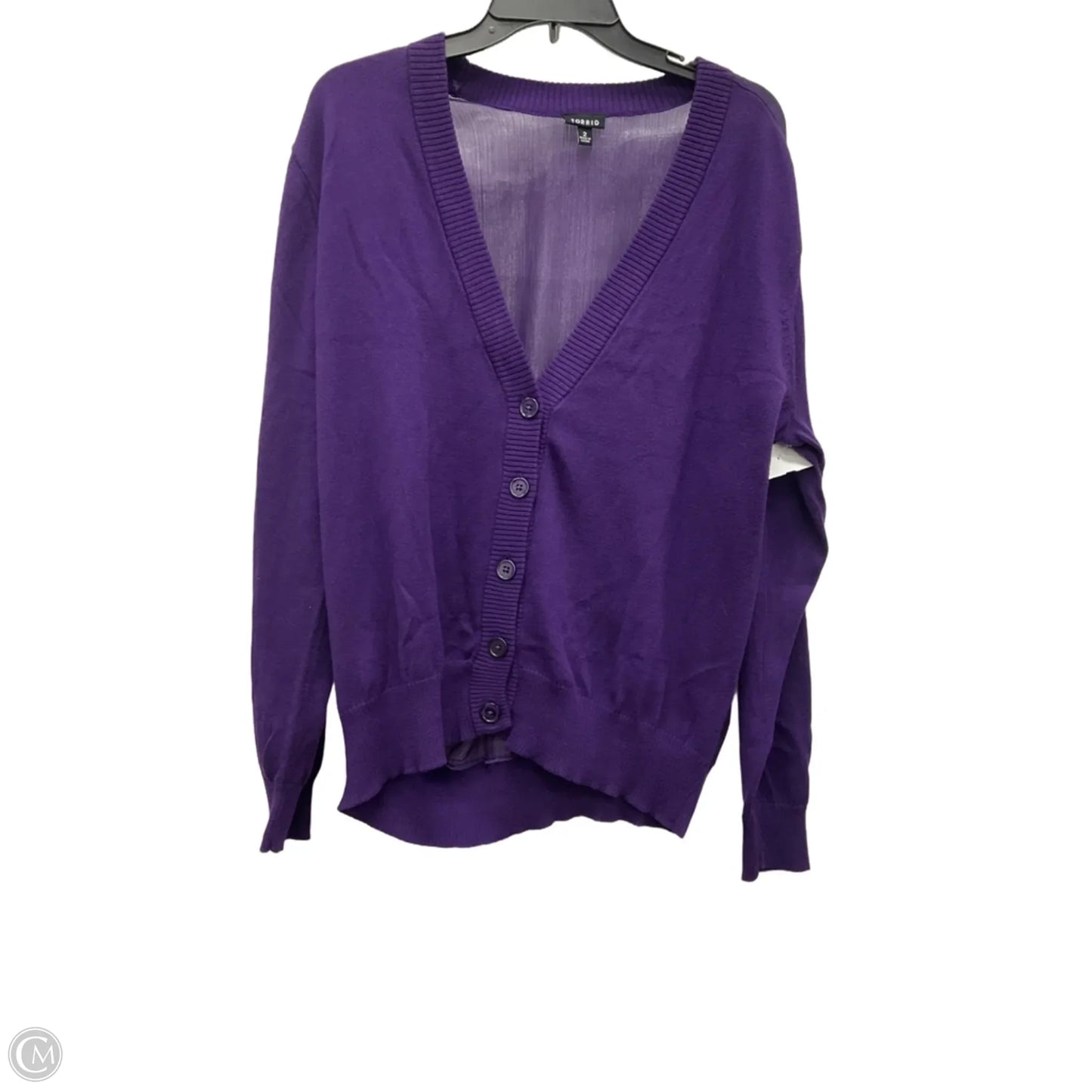 Cardigan By Torrid In Purple, Size: 2x