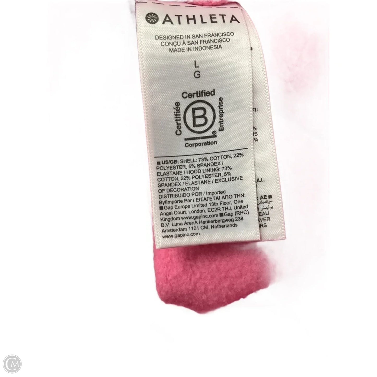 Athletic Sweatshirt Hoodie By Athleta In Pink, Size: L