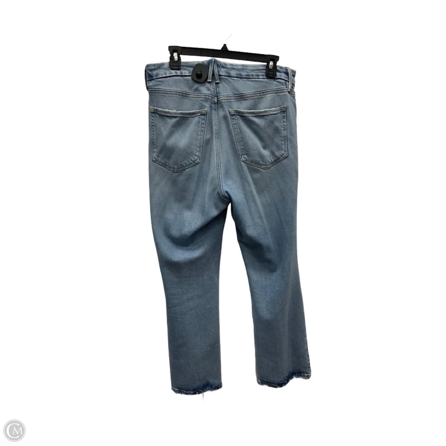 Jeans Straight By Good American In Blue Denim, Size: 12