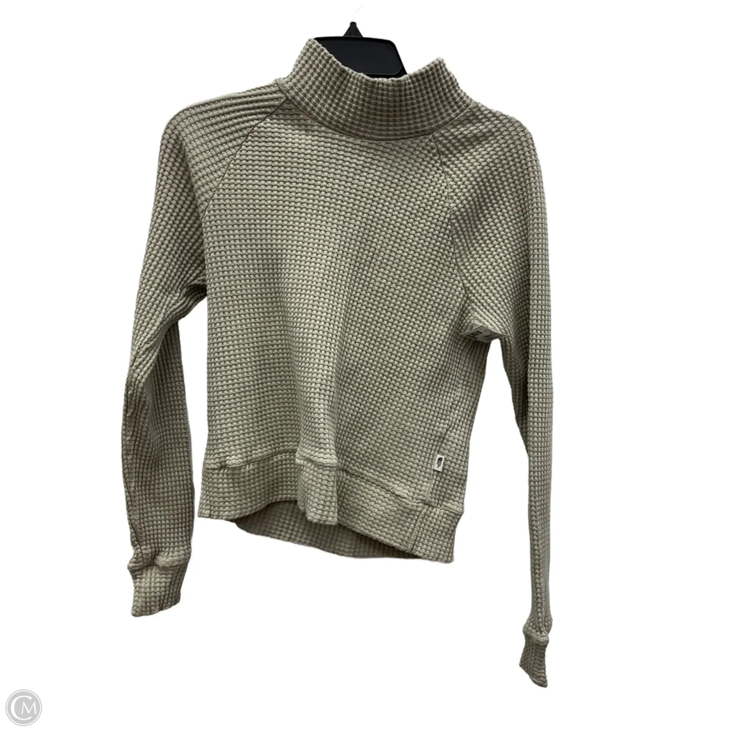 Athletic Top Long Sleeve Collar By The North Face In Green, Size: Xs