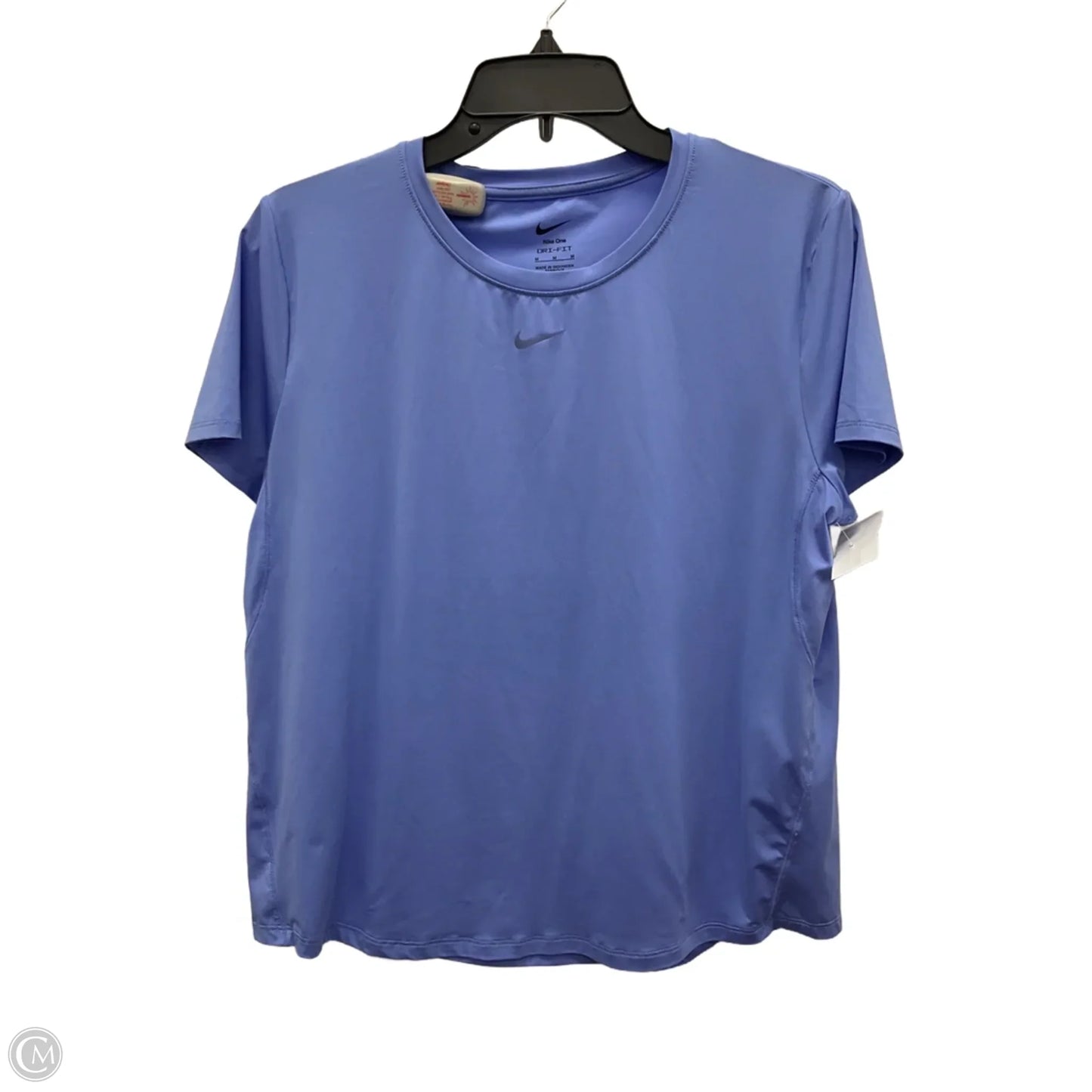 Athletic Top Long Sleeve Collar By Nike Apparel In Purple, Size: M