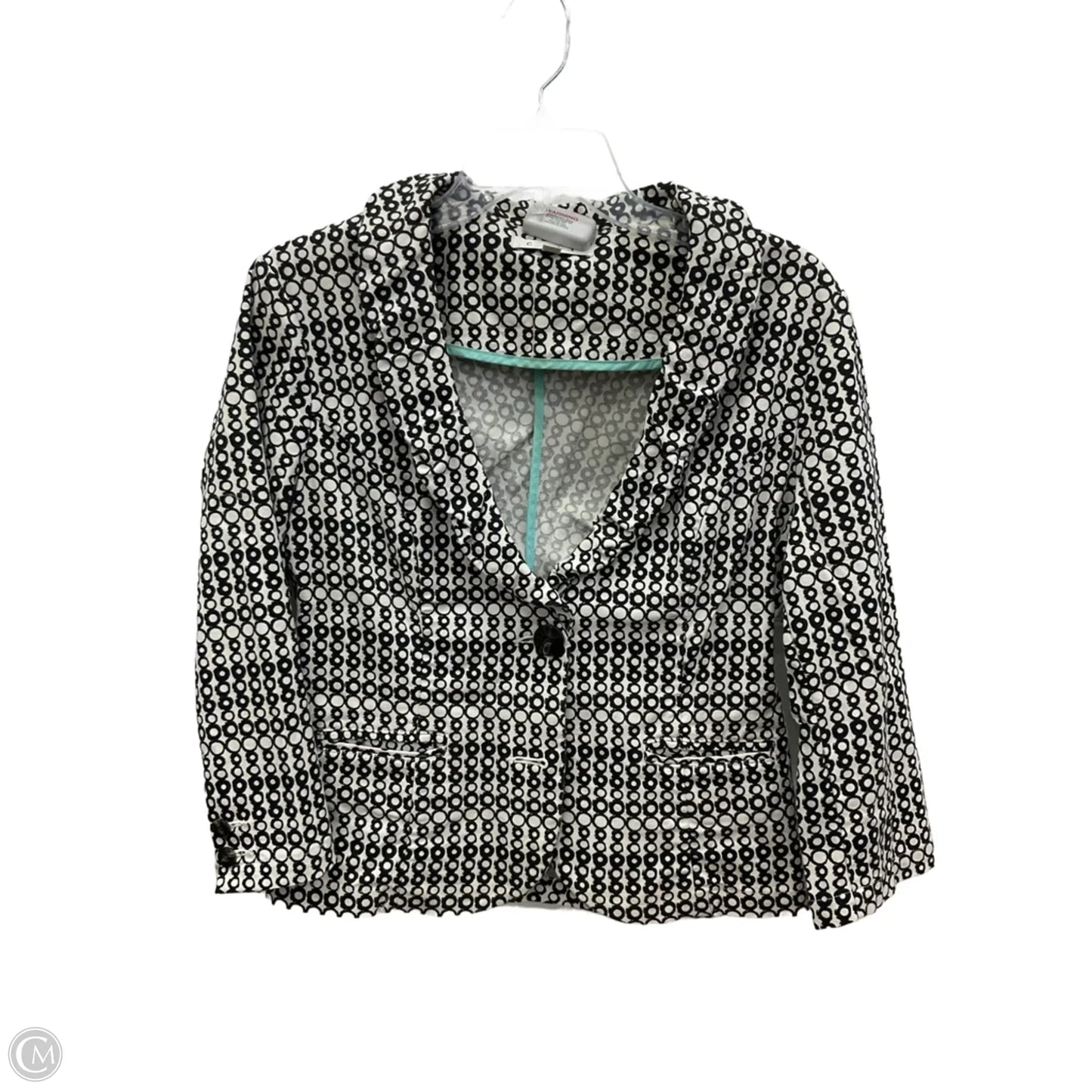 Blazer By Cabi In Black & White, Size: 4