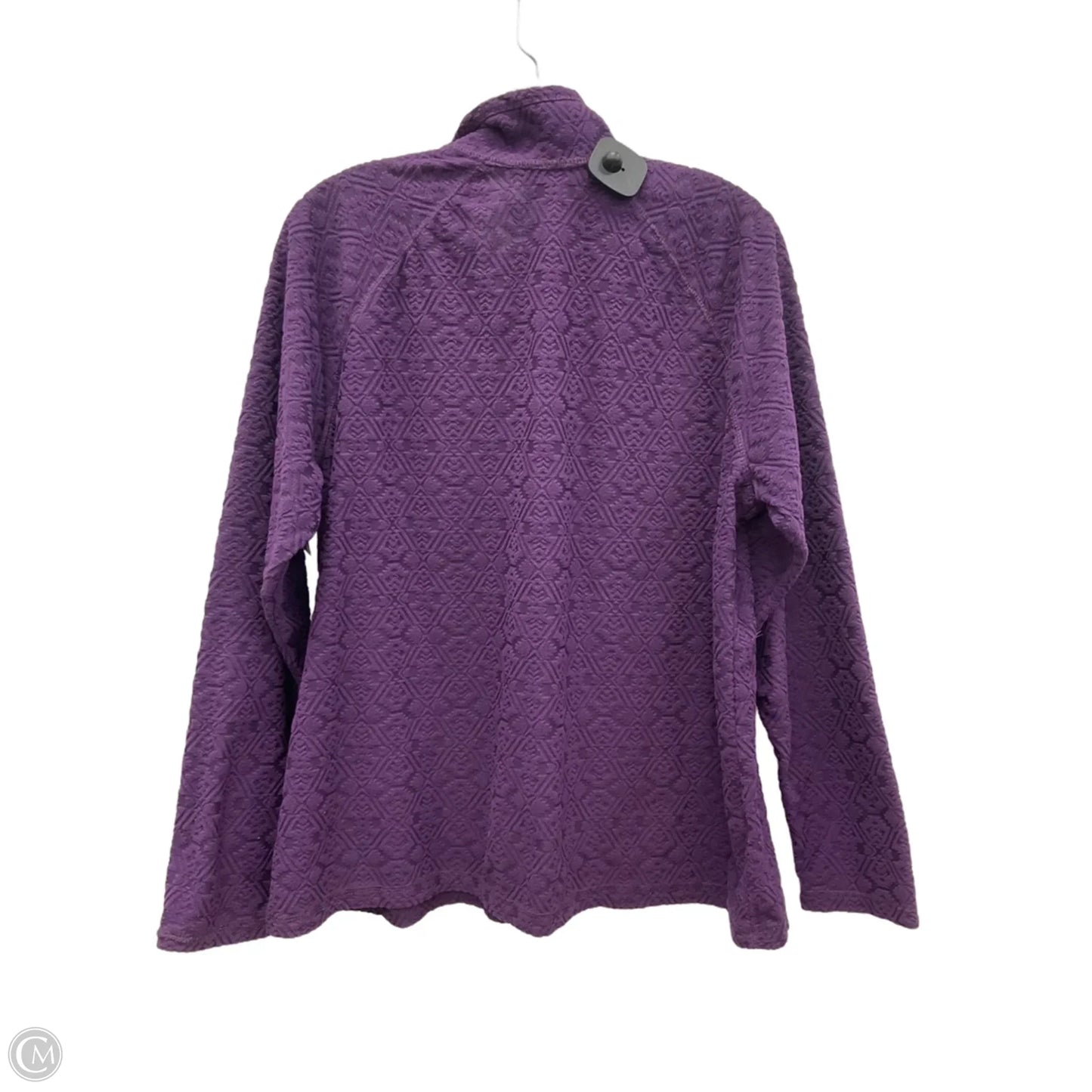 Athletic Top Long Sleeve Collar By Eddie Bauer In Purple, Size: Xl